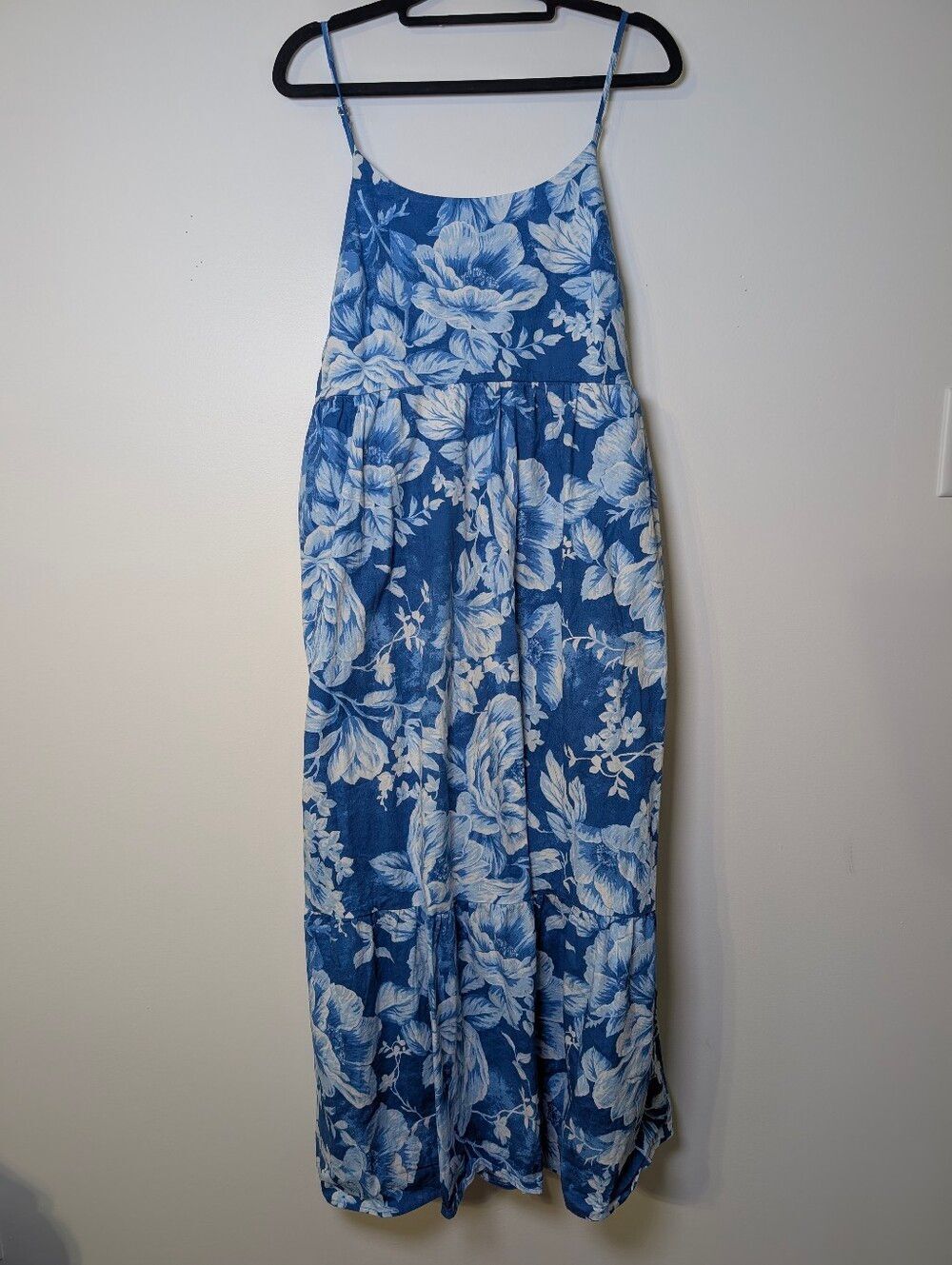 Joie Blue Floral Maxi Dress Size 10 Cottagecore Coastal Garden Party Feminine - Picture 2 of 11